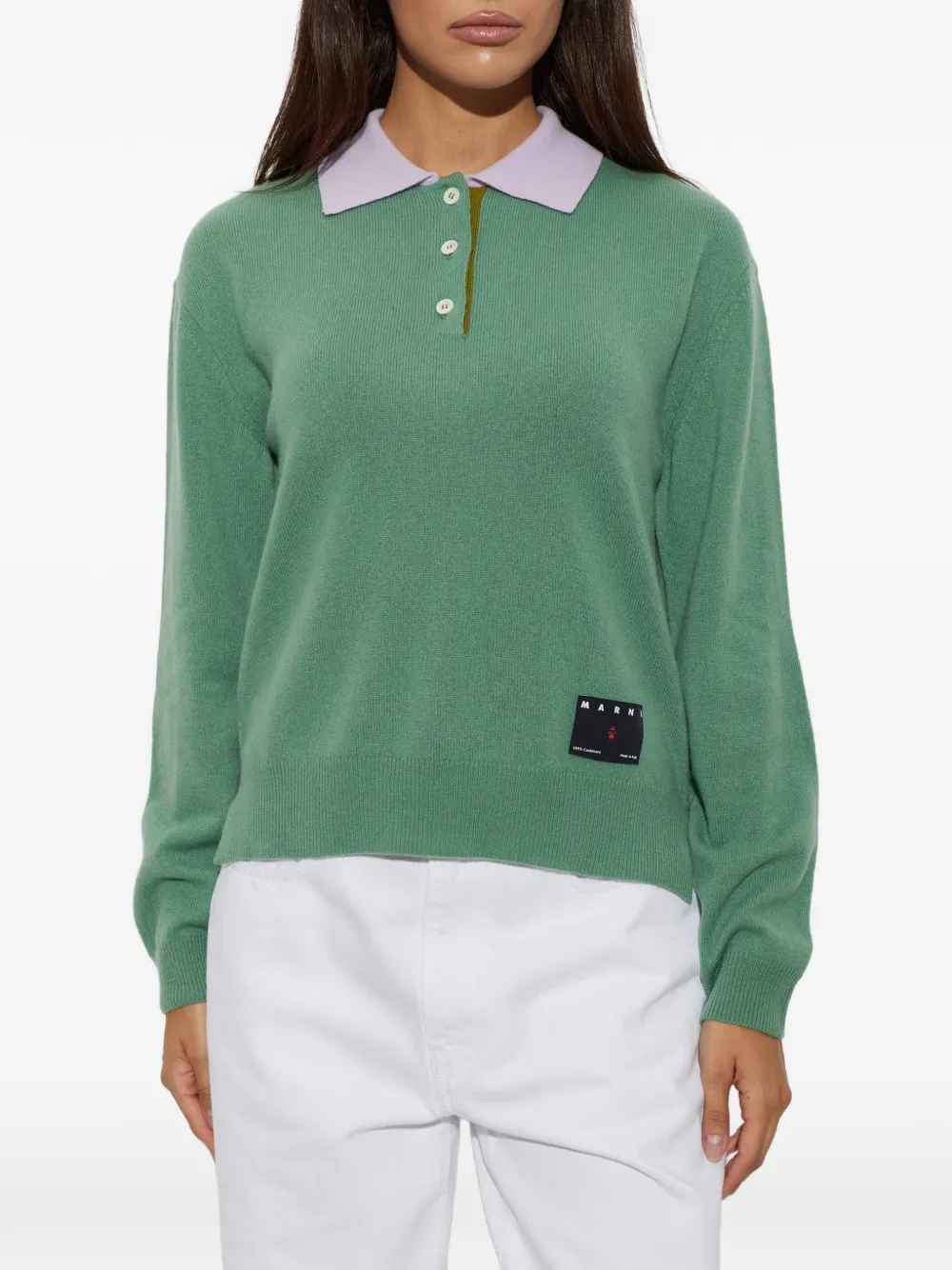 Marni Poloshirt met lange mouwen Groen