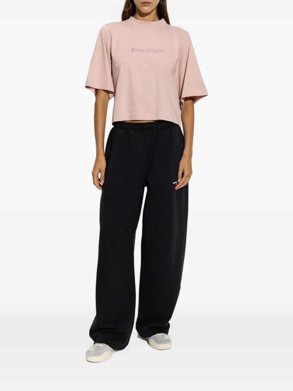 Palm Angels Cropped T-shirt Roze