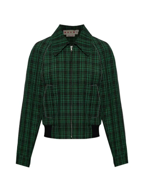 Marni checked wool-blend jacket