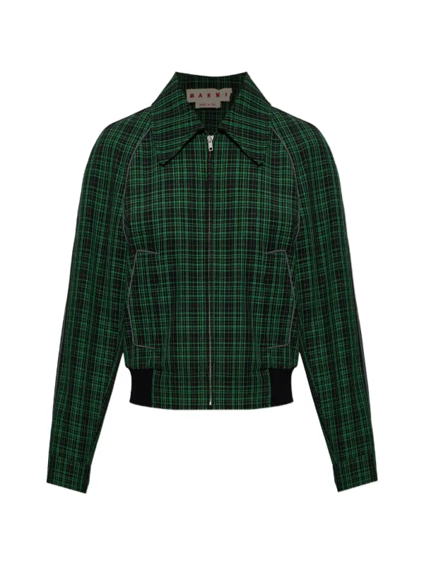 MARNI ジャケット Marni チェック ジャケット | グリーン | FARFETCH JP