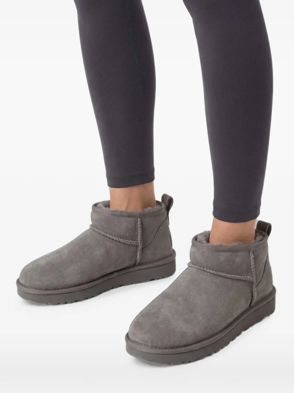 Ugg Classic Ultra Mini Suede Shearling-lined Boots In Multi