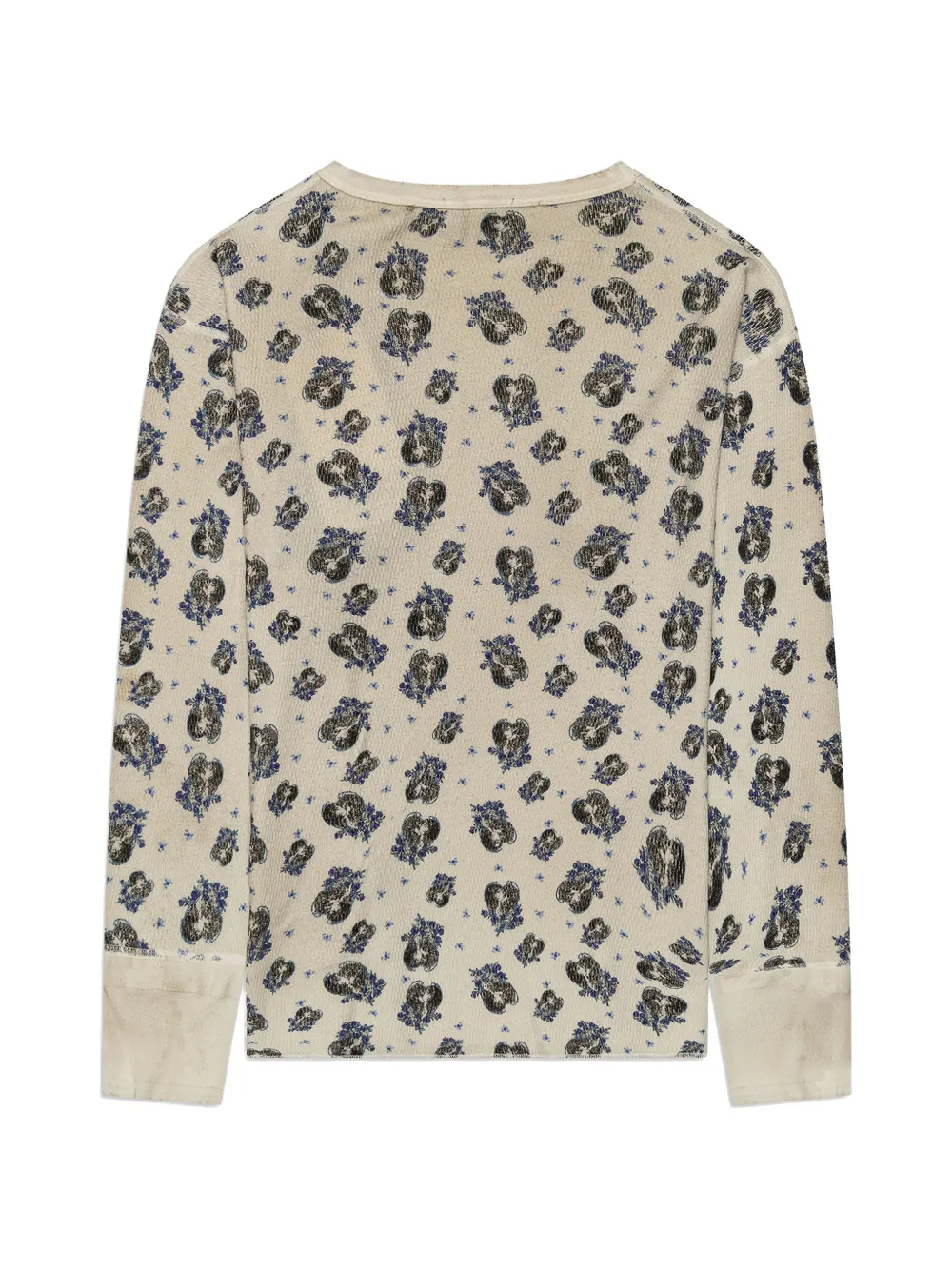 Enfants Riches Déprimés Wafelgebreid T-shirt met print Beige