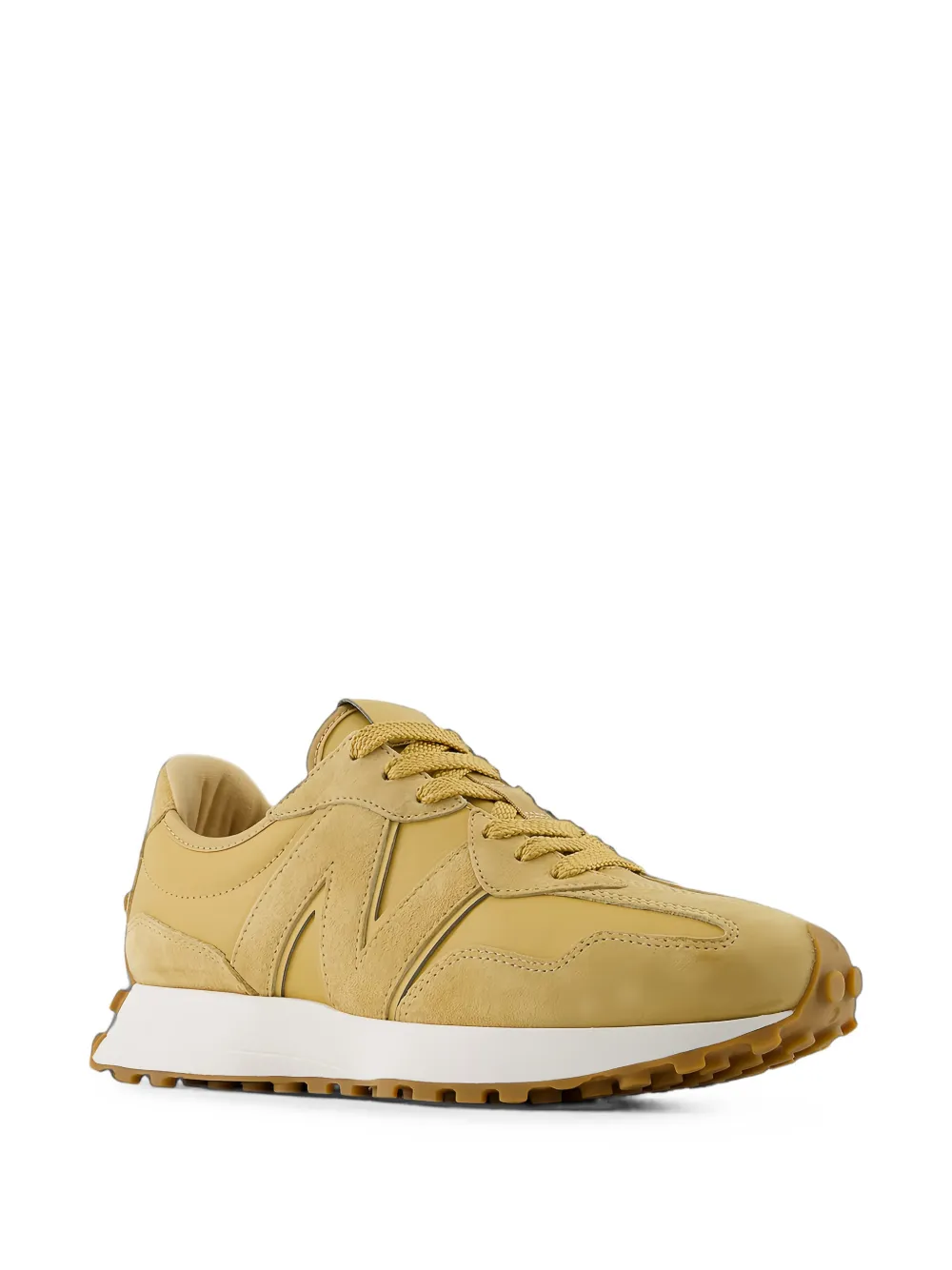 New Balance 327 suede-panelled sneakers Geel