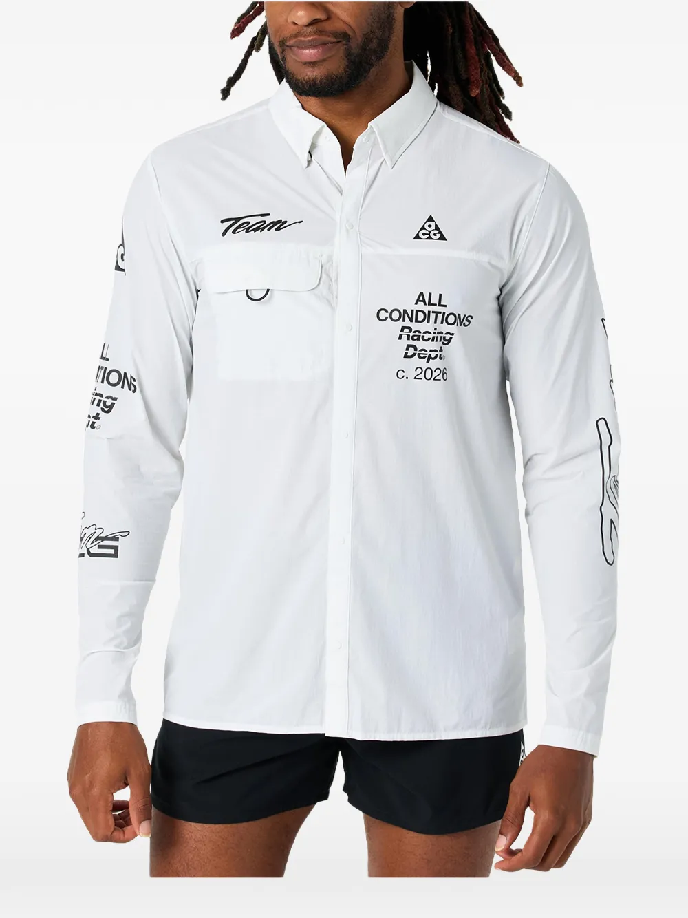Nike ACG Aireez graphic-print shirt Wit