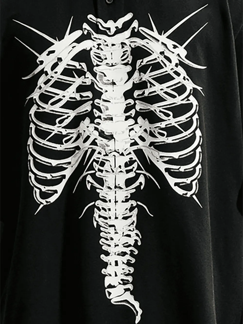 Nike skeleton-print polo shirt Zwart