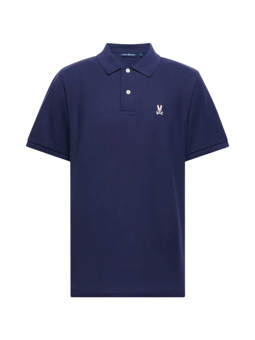 Psycho Bunny logo-embroidered piqué polo shirt Blauw