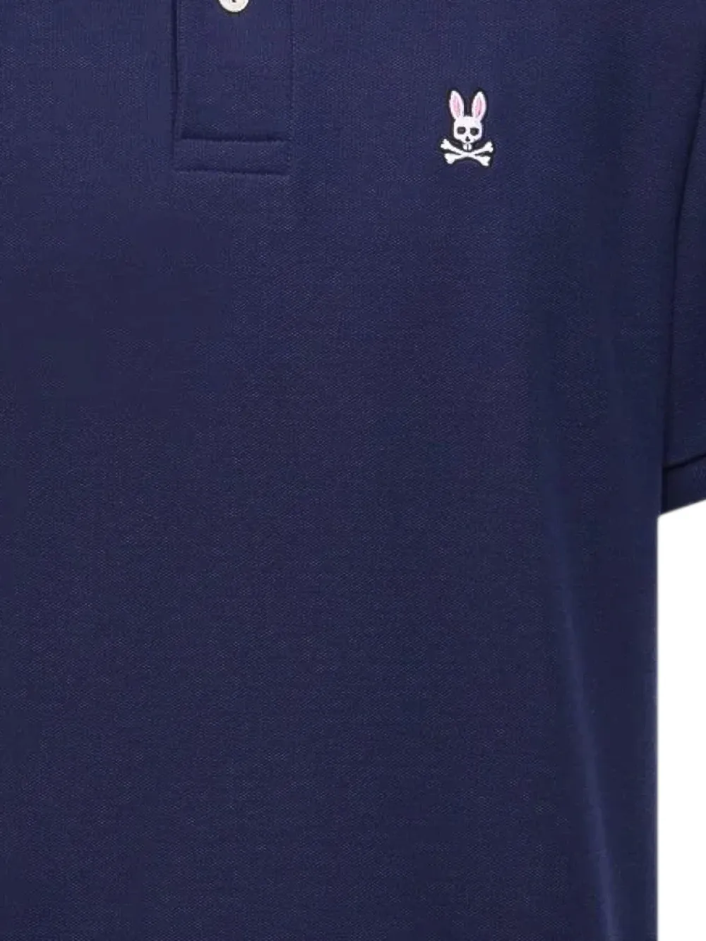 Psycho Bunny logo-embroidered piqué polo shirt Blauw