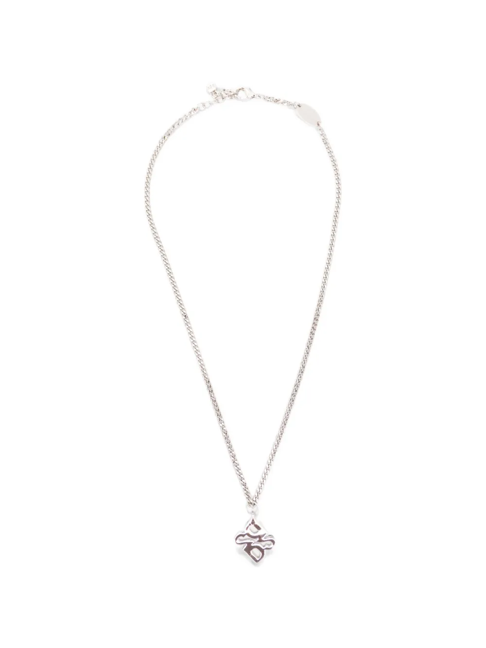DSQUARED2 D2 Upside Down curb-chain necklace - Argento