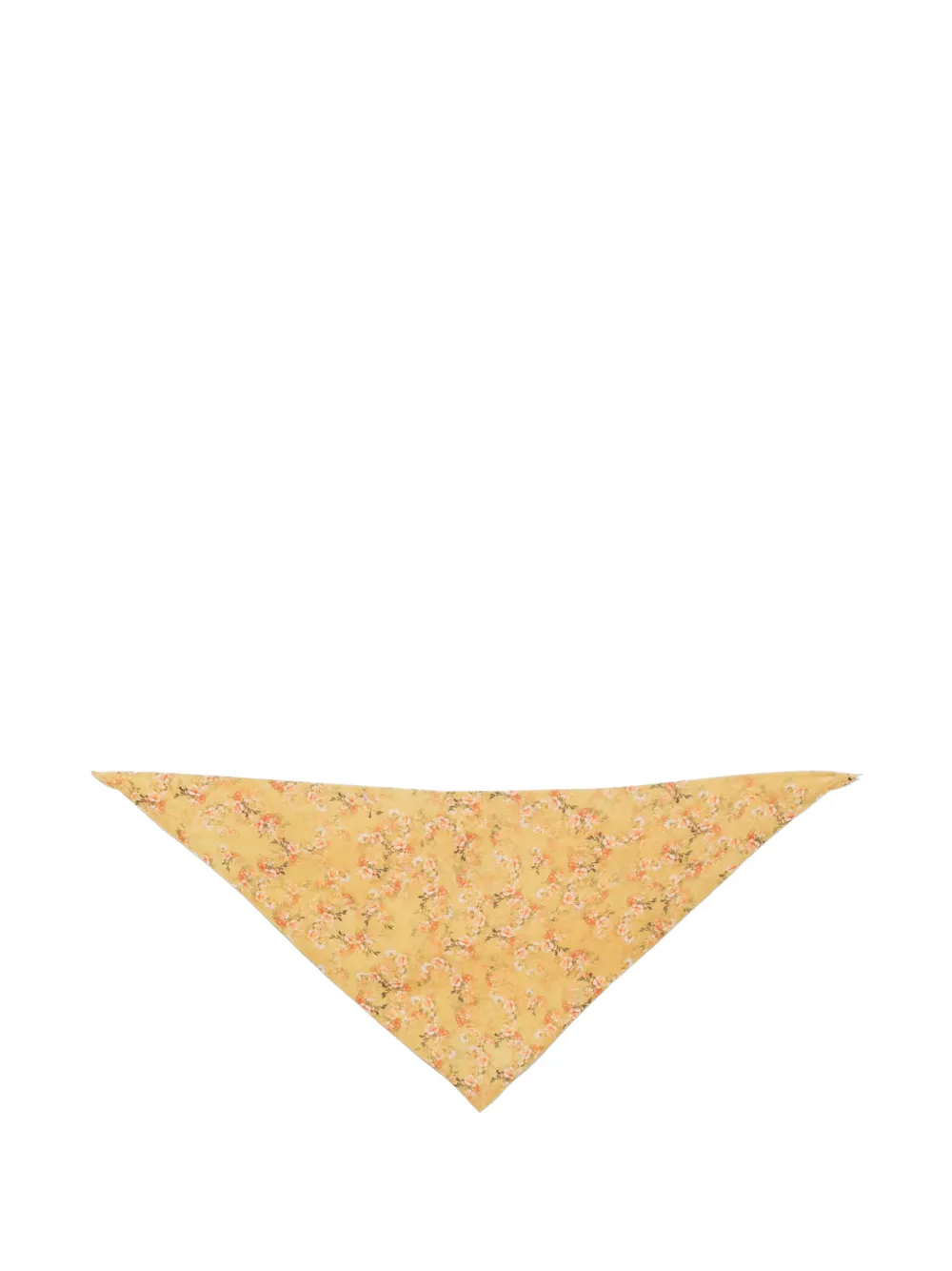 Kristina Ti floral-print triangular scarf - Giallo