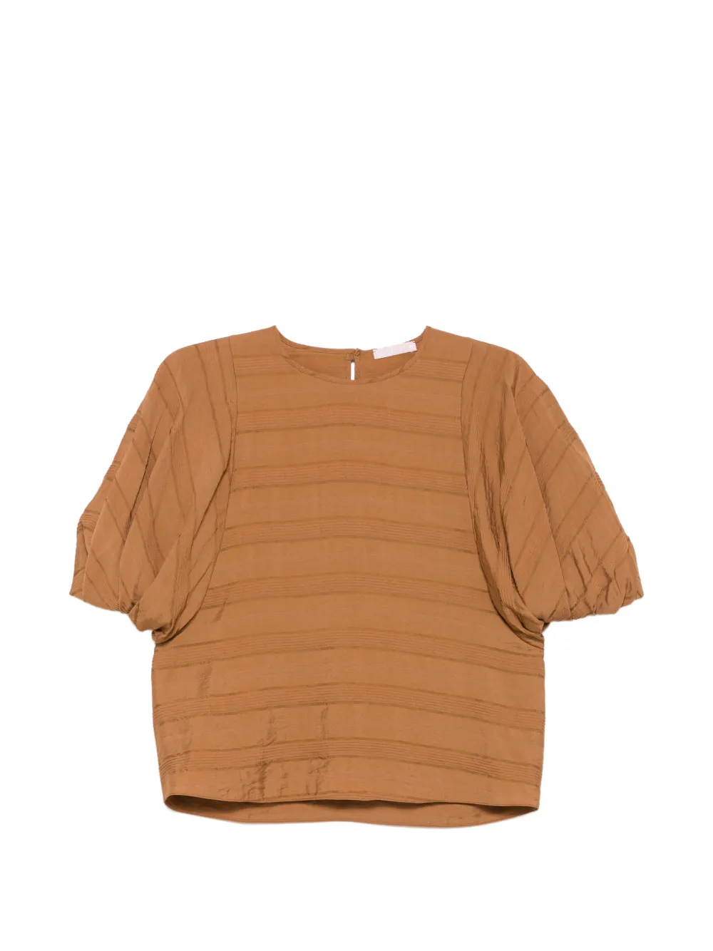 Kristina Ti horizontal-stripe batwing-sleeve top