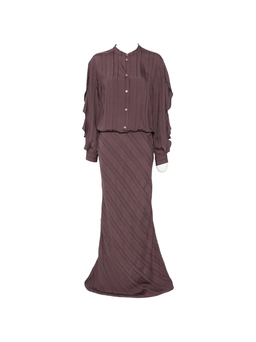 Kristina Ti ruffled striped maxi dress - Viola