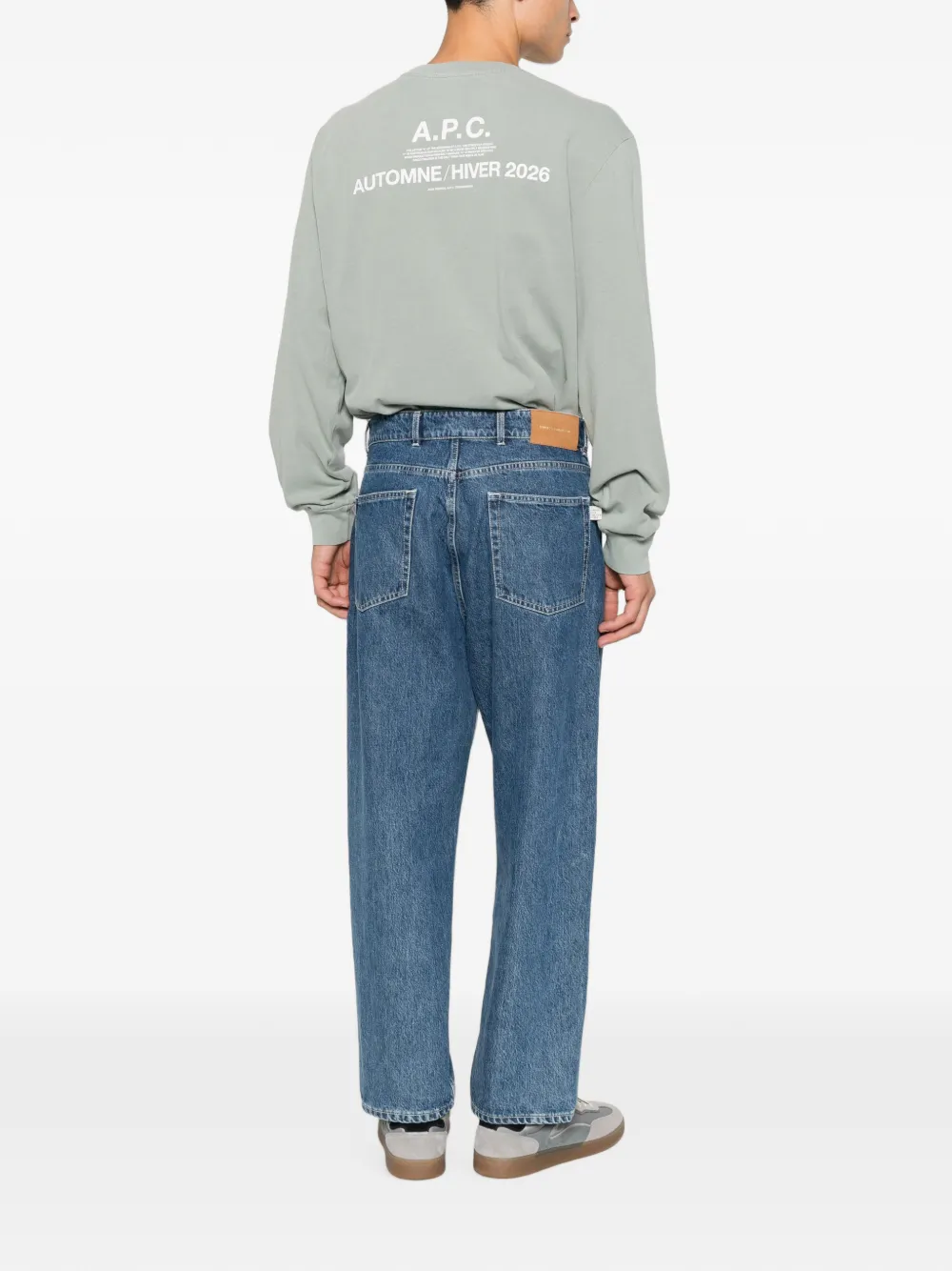 A.P.C. T-shirt met logoprint Groen
