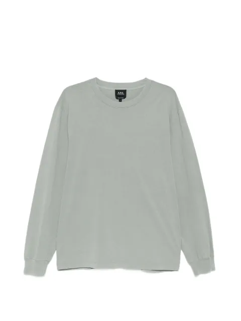 A.P.C. 로고 프린트 긴소매 티셔츠