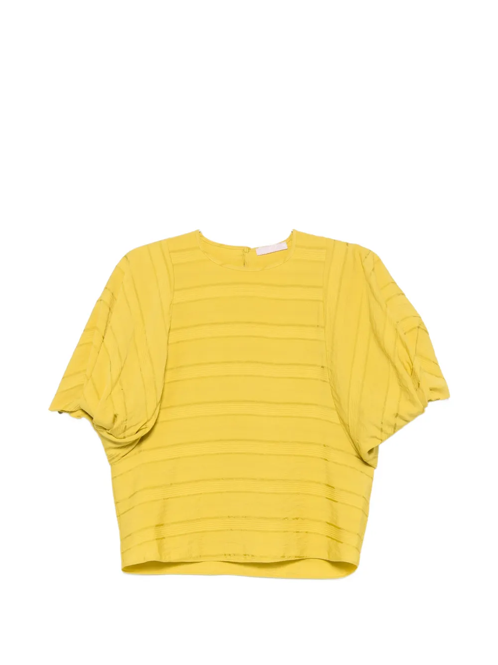 Kristina Ti horizontal-stripe batwing-sleeve blouse - Giallo