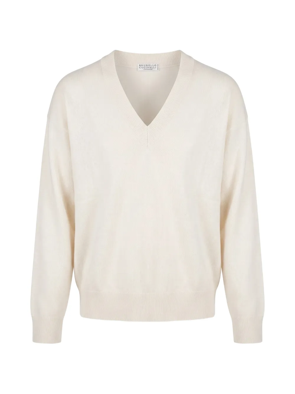 Brunello Cucinelli V-neck cashmere sweater - Toni neutri