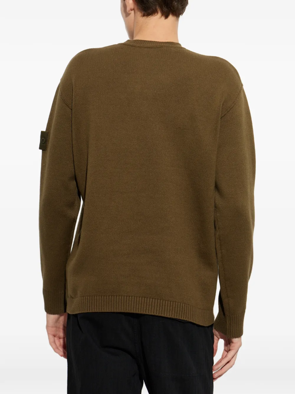 Stone Island Trui met logopatch Bruin