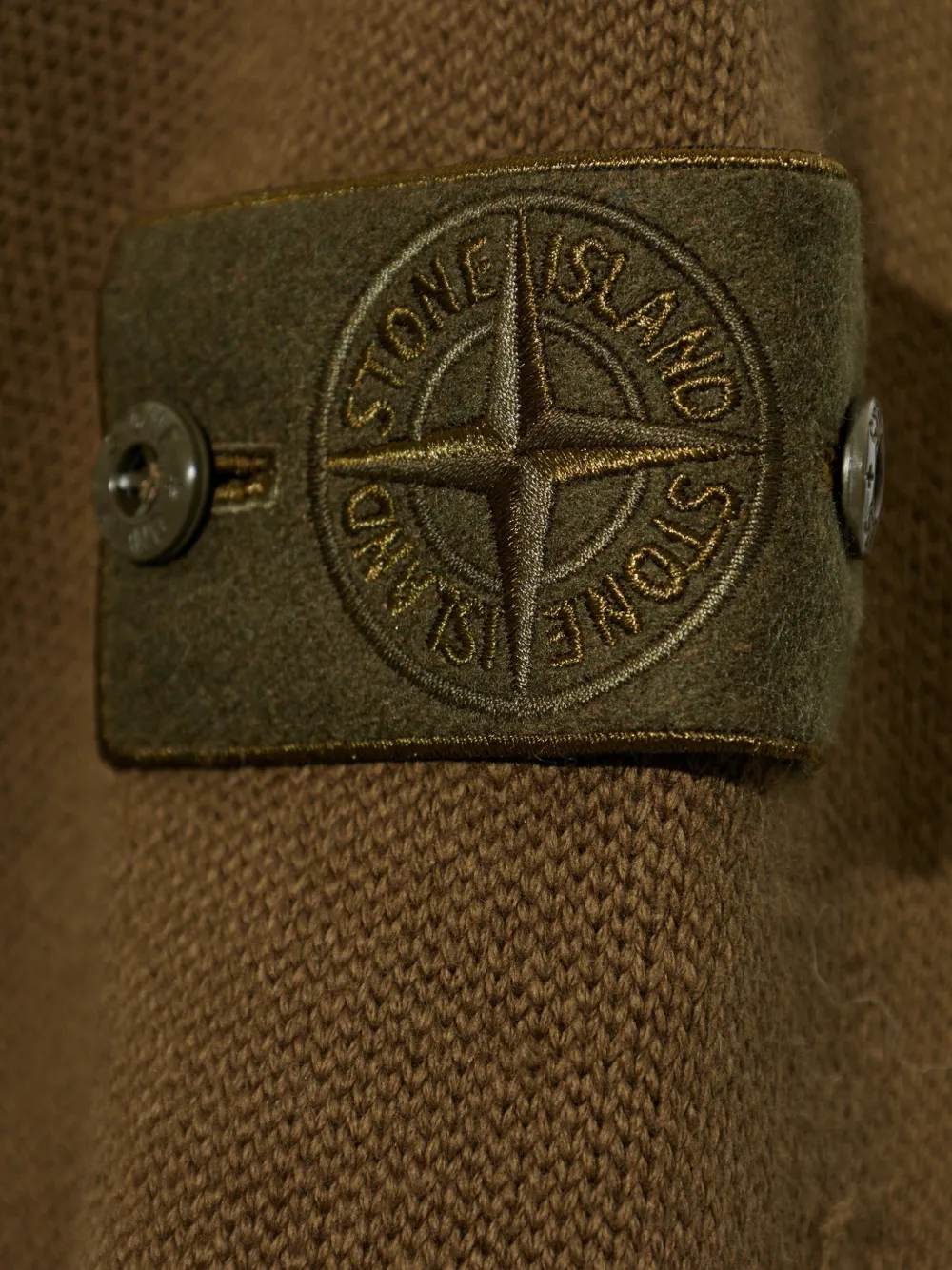 Stone Island Trui met logopatch Bruin