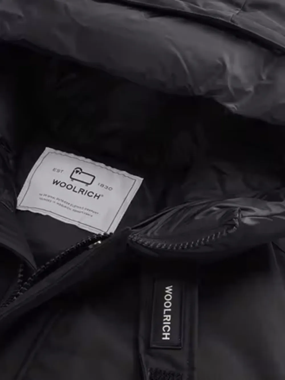 Woolrich Gewatteerde jas met capuchon Zwart