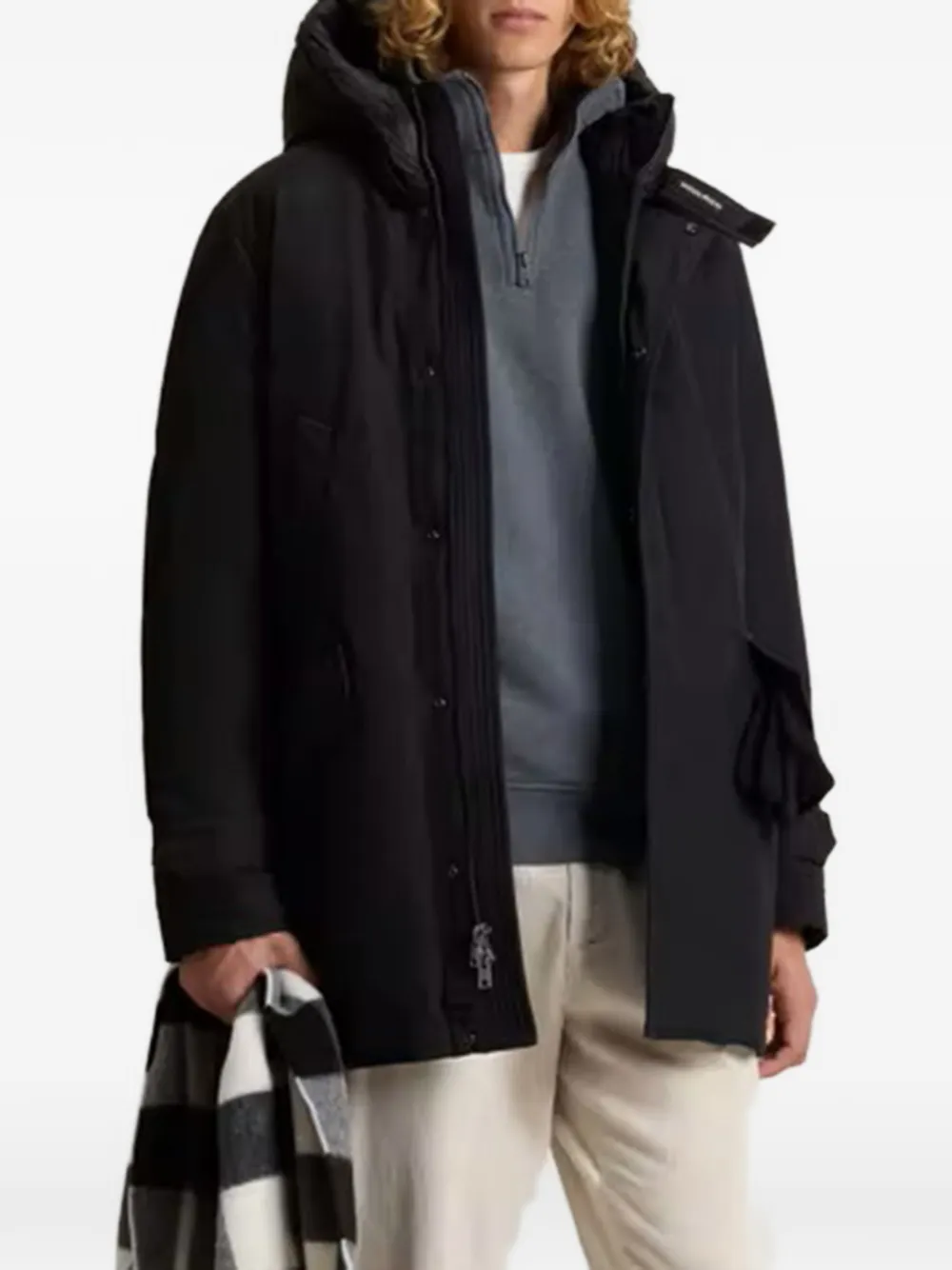 Woolrich Gewatteerde jas met capuchon Zwart