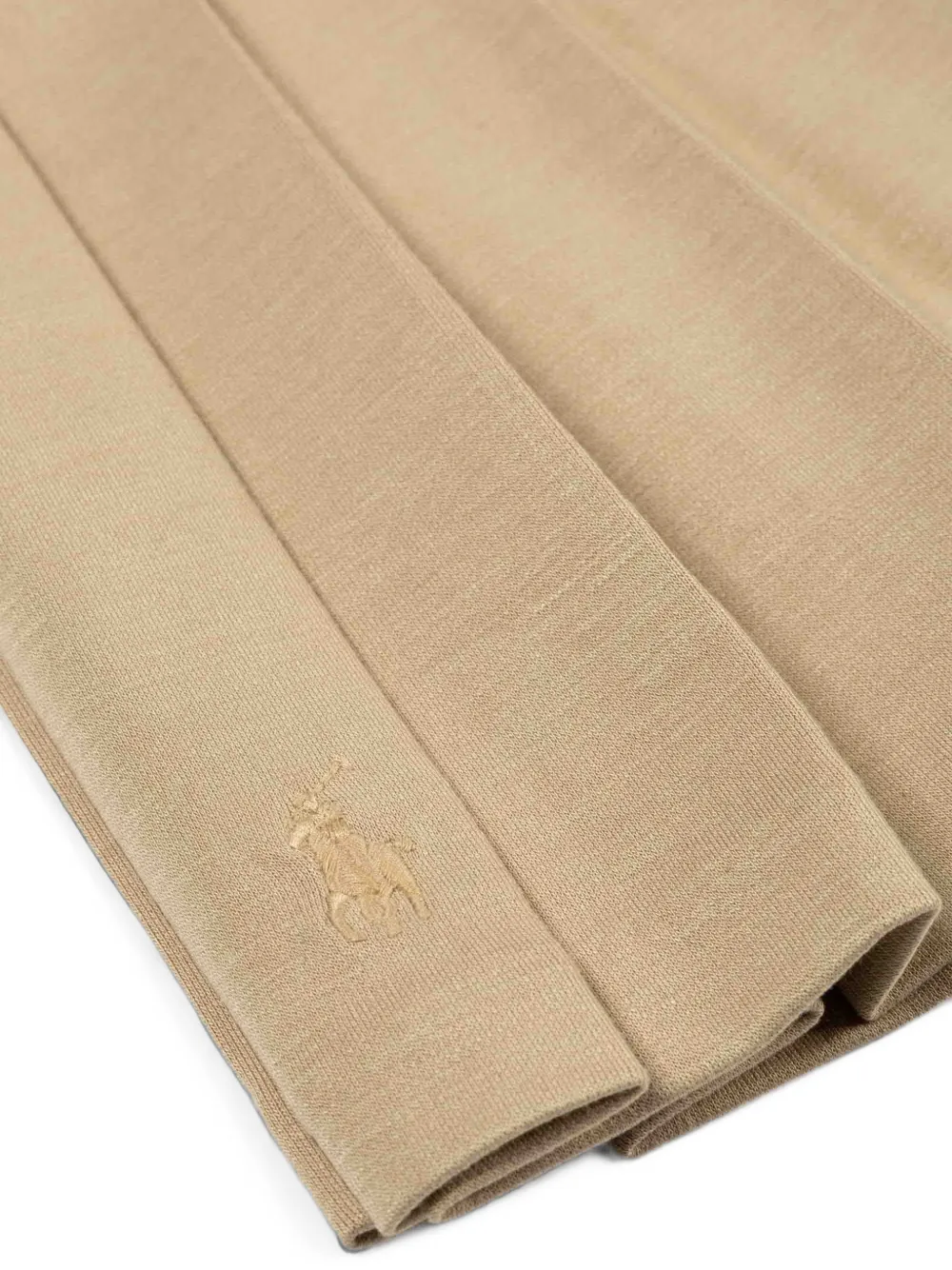 POLO RALPH LAUREN KIDS Plooirok met geborduurd logo Beige