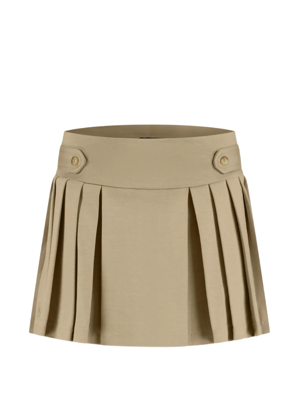 POLO RALPH LAUREN KIDS pleated logo-embroidered skirt - Toni neutri