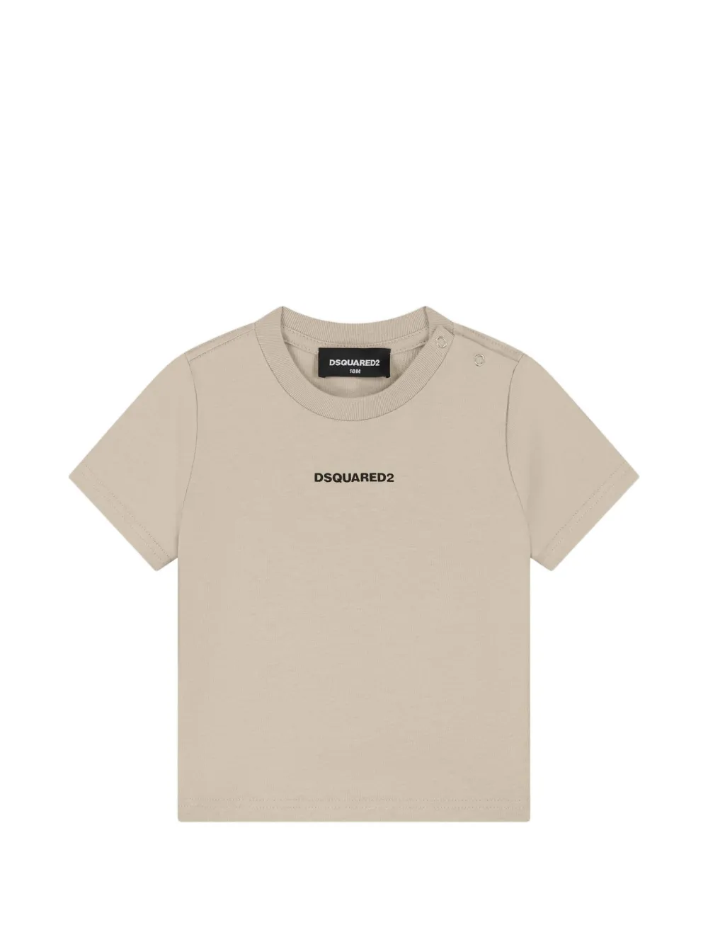 DSQUARED2 KIDS logo-print shoulder-press T-shirt - Toni neutri