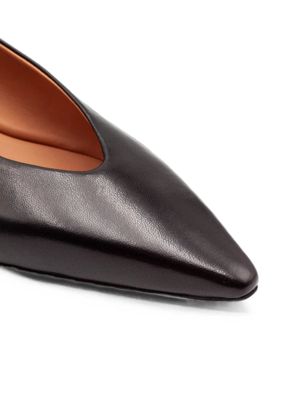 mara bini Leren pumps met toelopende neus Zwart