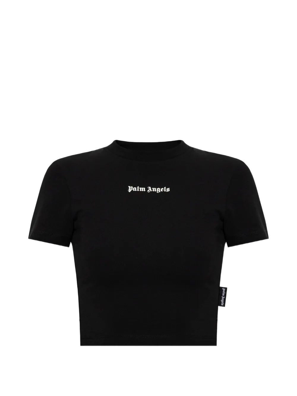 Palm Angels logo-print crop top - Nero
