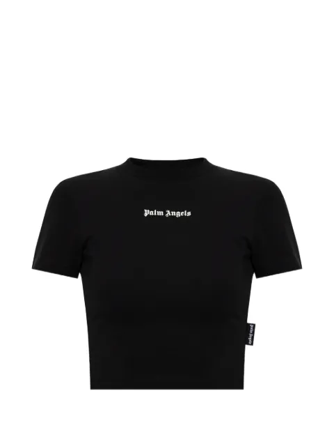 Palm Angels logo-print crop top