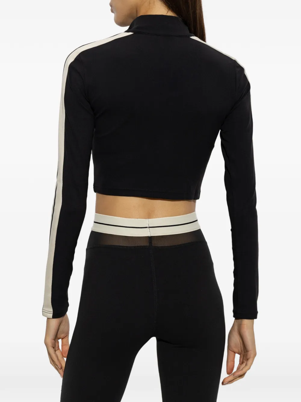 Palm Angels logo-print cropped sweatshirt Zwart