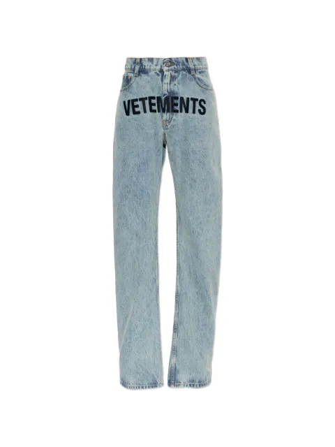 VETEMENTS logo-embroidered jeans