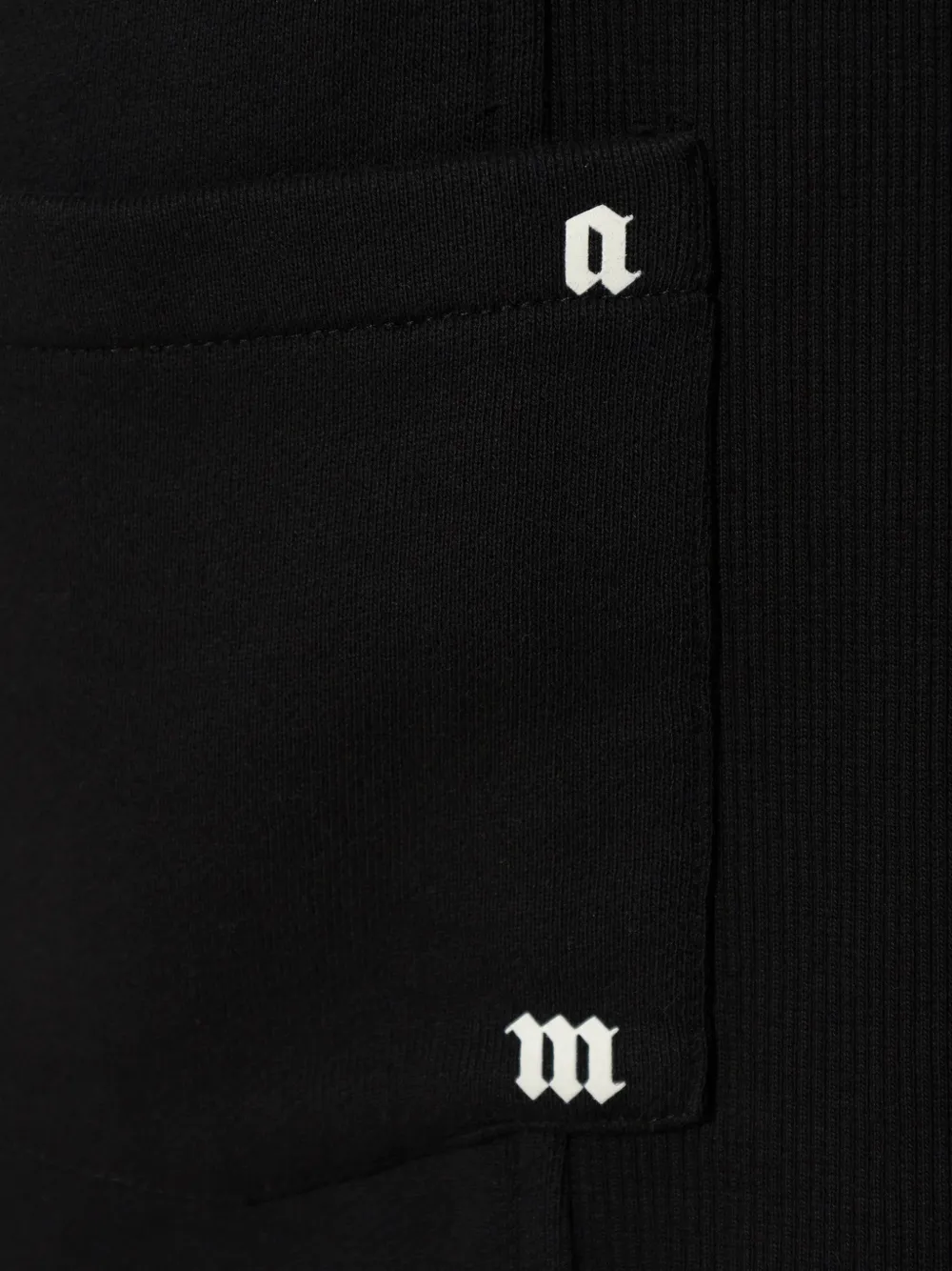 Palm Angels Shorts met logopatch en trekkoord Zwart