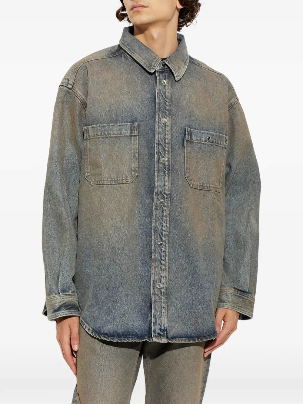 Haikure Nelson denim overhemd Blauw