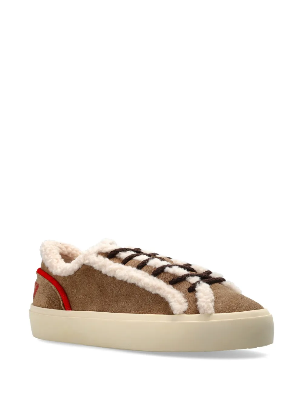 Inuikii Lila Shearling Lace Up shearling-trim sneakers Bruin