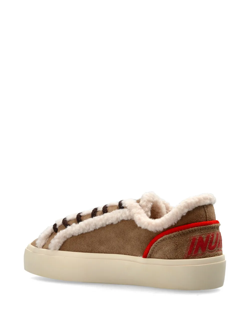 Inuikii Lila Shearling Lace Up shearling-trim sneakers Bruin