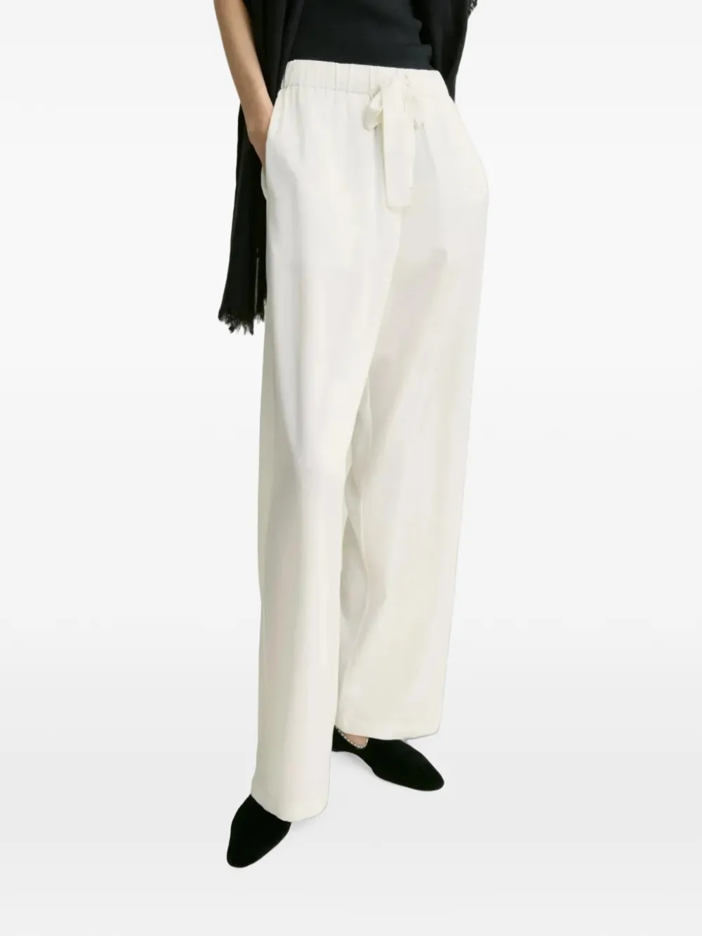 TOTEME tie-waist trousers Wit