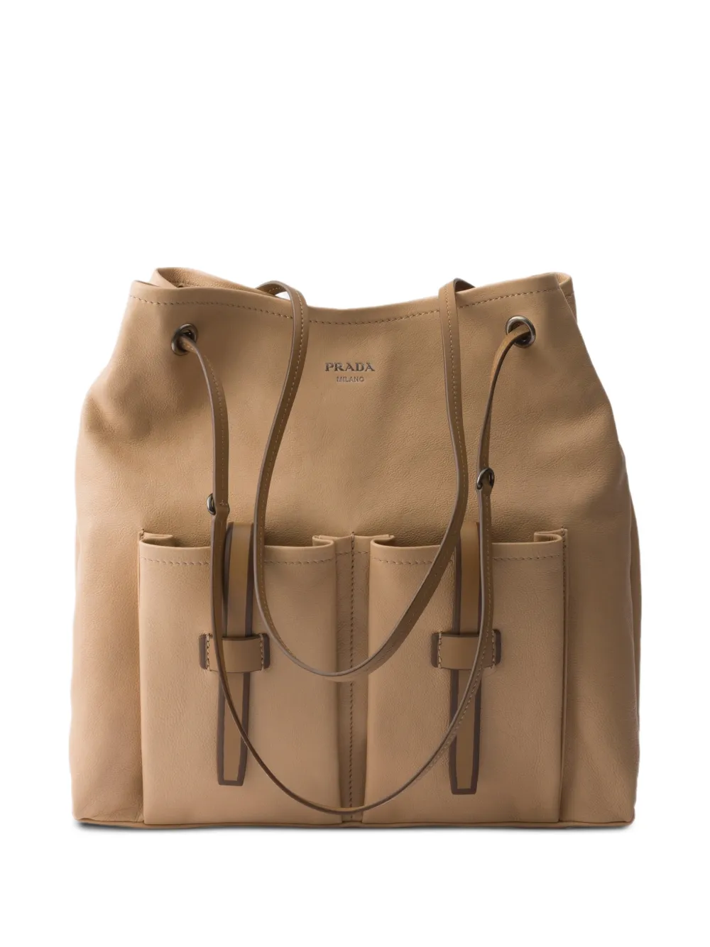 Prada Route large leather bag - Toni neutri