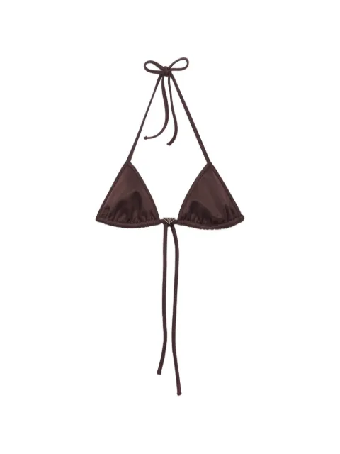 Prada Interlock fabric triangle bikini top