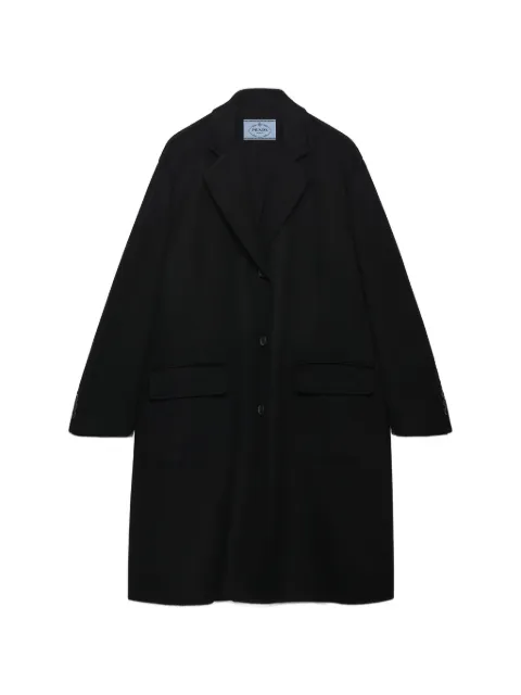 Prada single-breasted double cashwool coat