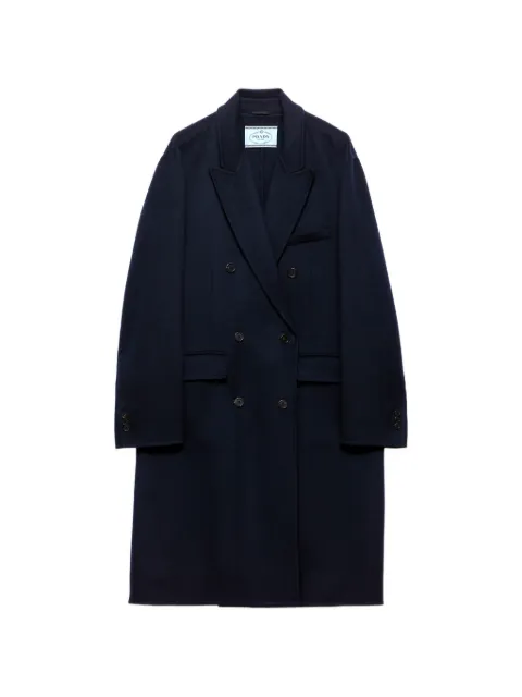 Prada double-breasted double cashwool coat