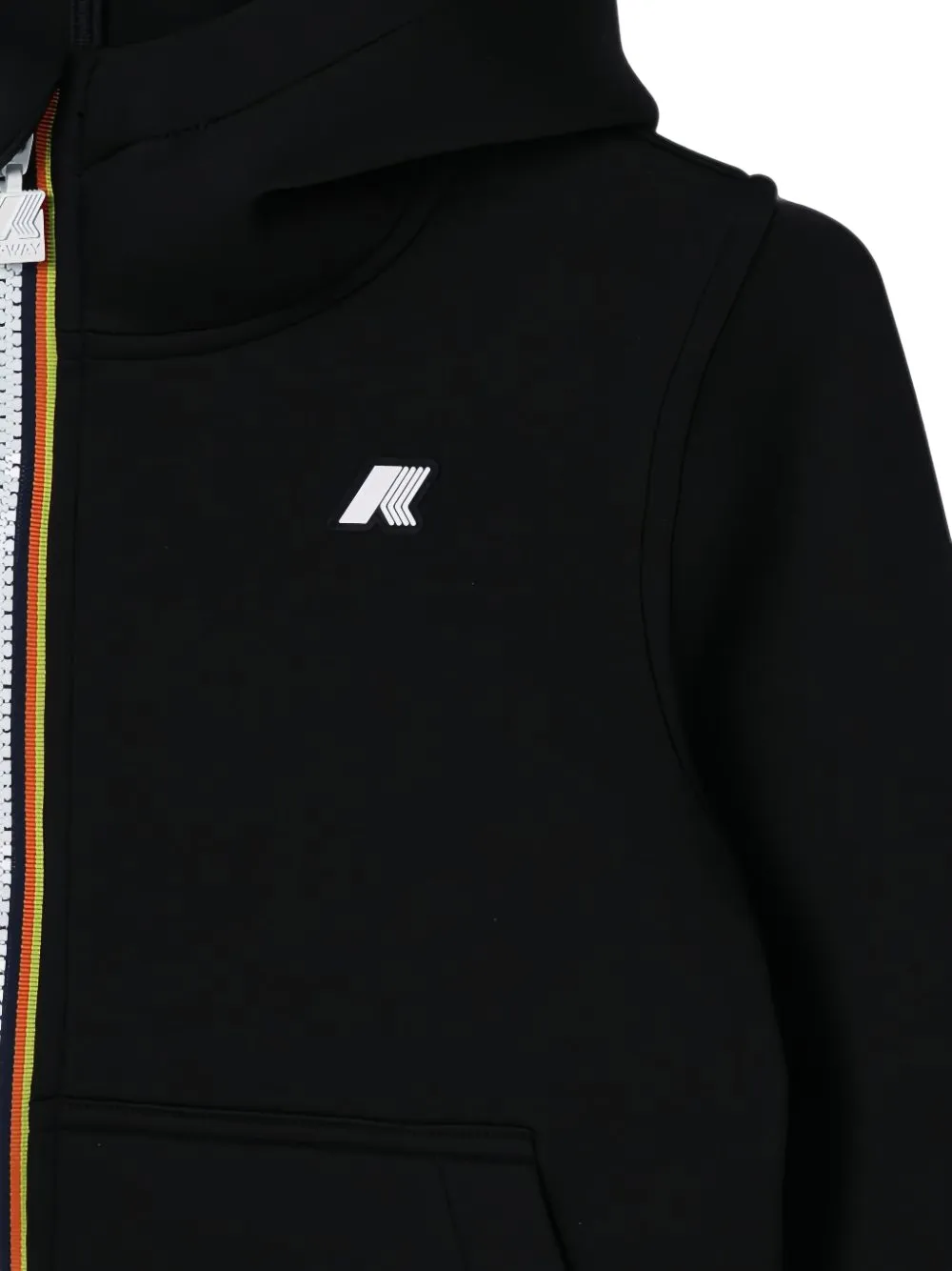 K Way Kids P. Berenger Spacer hoodie met logo-patch en rits Zwart