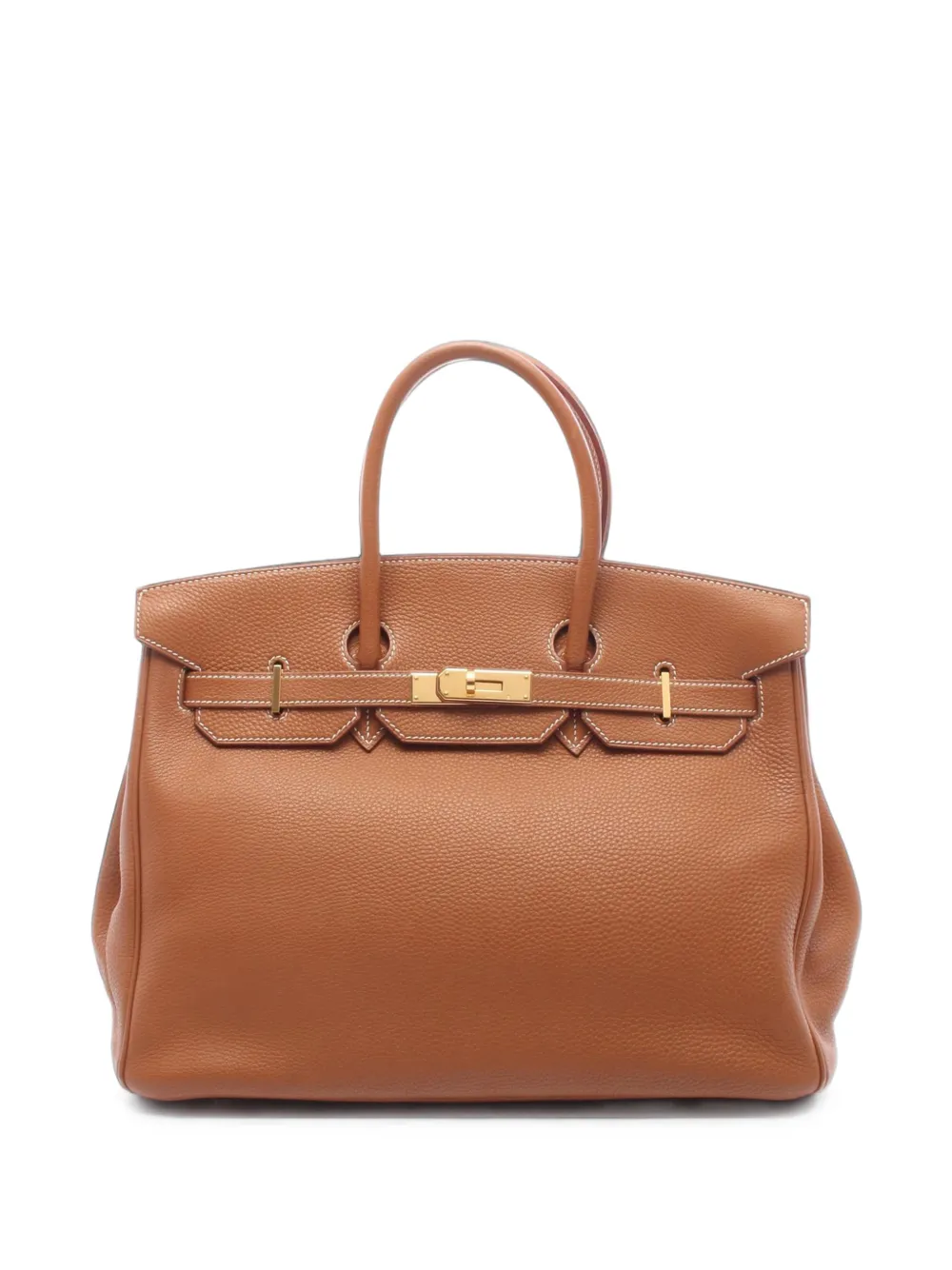Hermès Pre-Owned 2002 Clemence Birkin Retourne 35 handbag - Marrone
