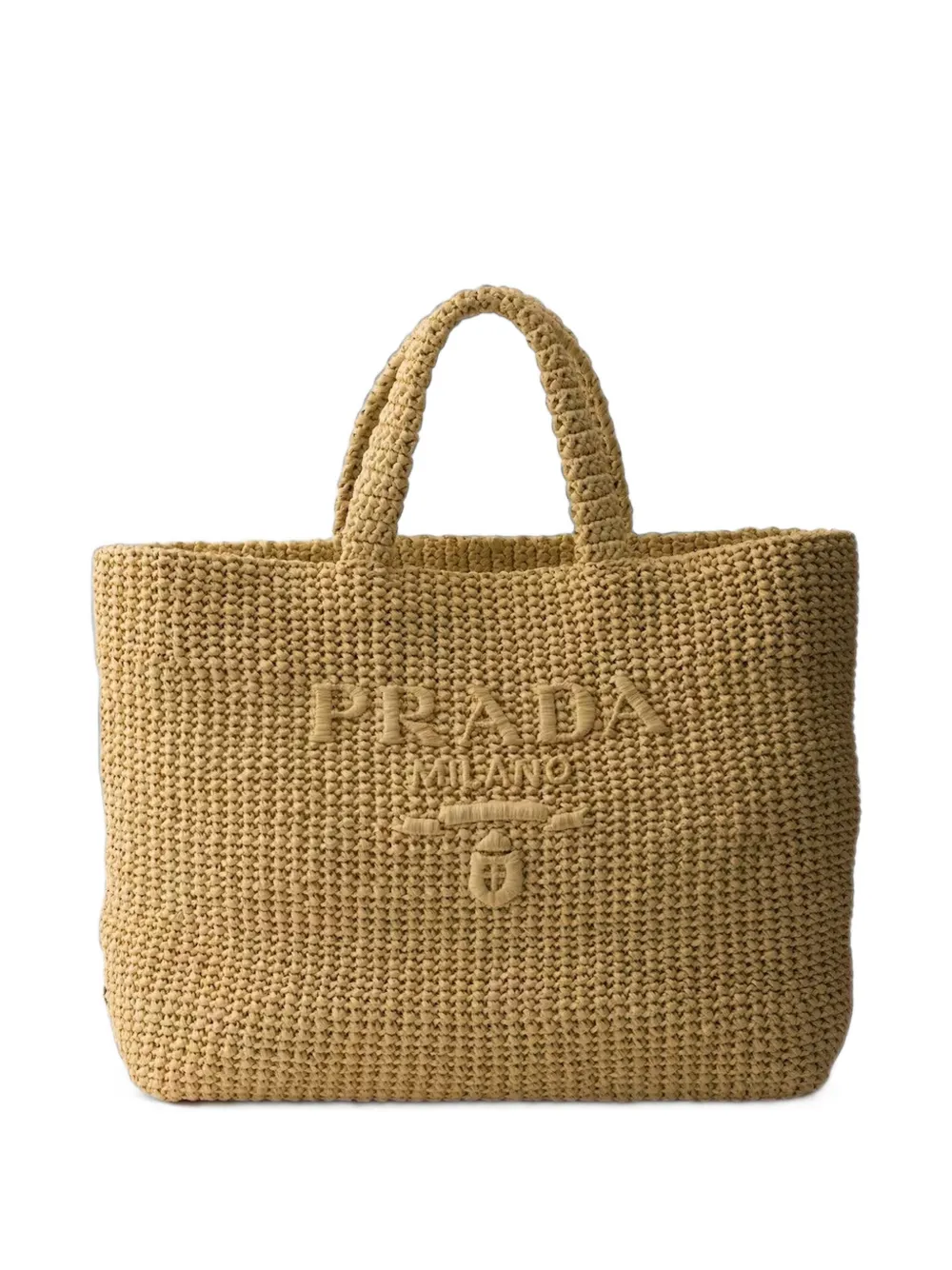 Prada Gehaakte shopper Beige