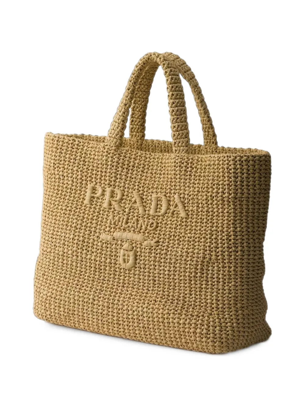 Prada Gehaakte shopper Beige