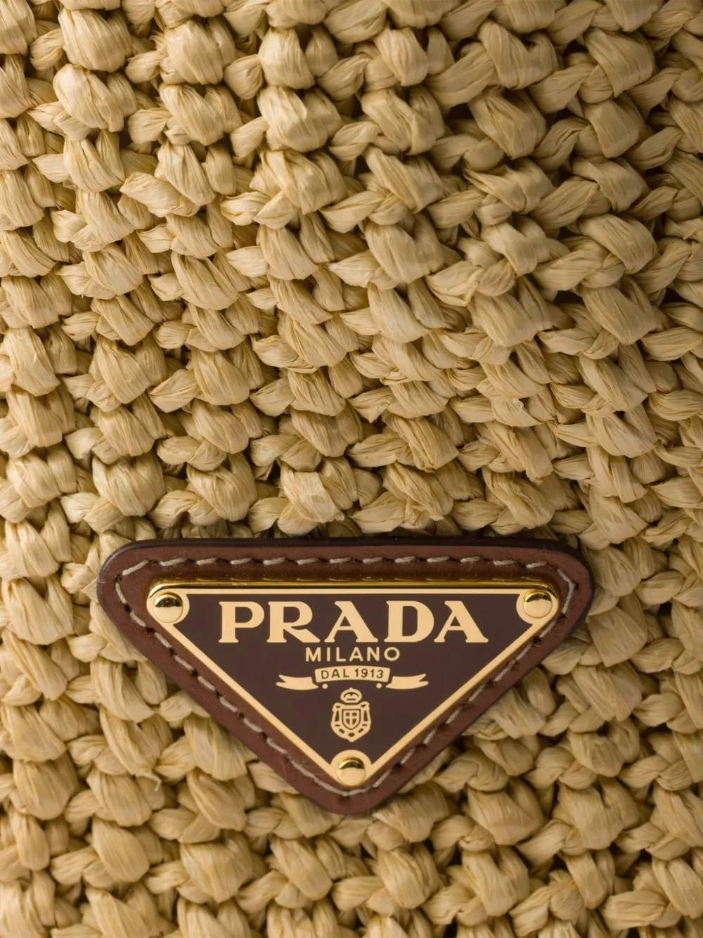 Prada Gehaakte shopper Beige