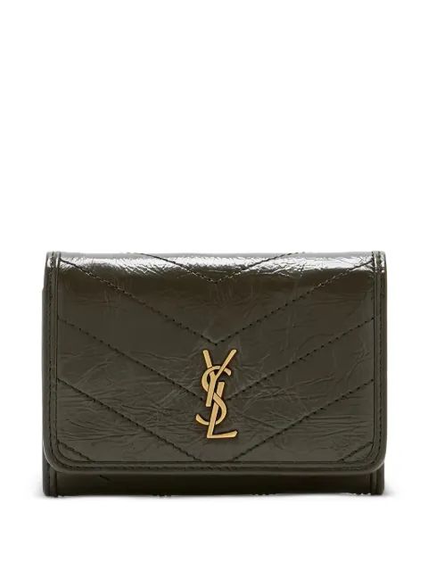 Saint Laurent Niki slim tri-fold quilted wallet