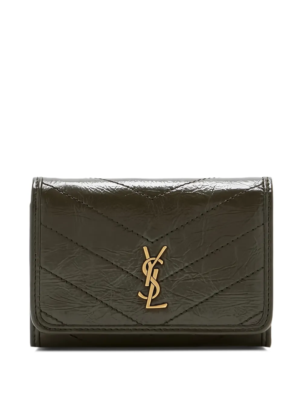 Saint Laurent Niki slim tri-fold quilted wallet · One Size