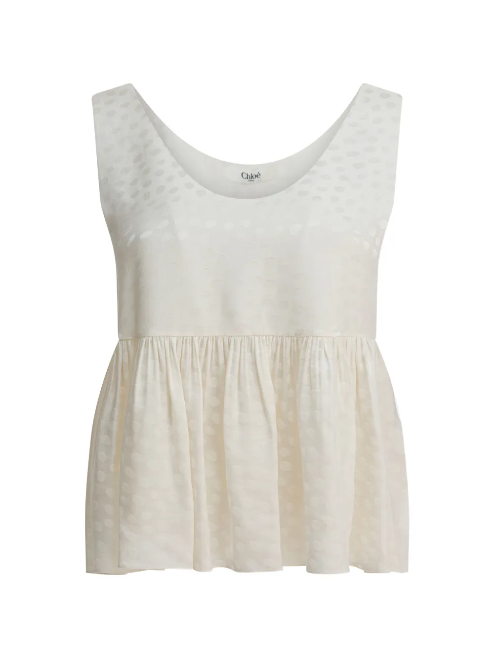 Chloé polka-dot peplum blouse - Bianco