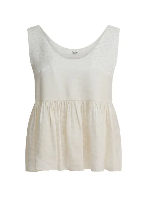 Chloé polka-dot peplum blouse