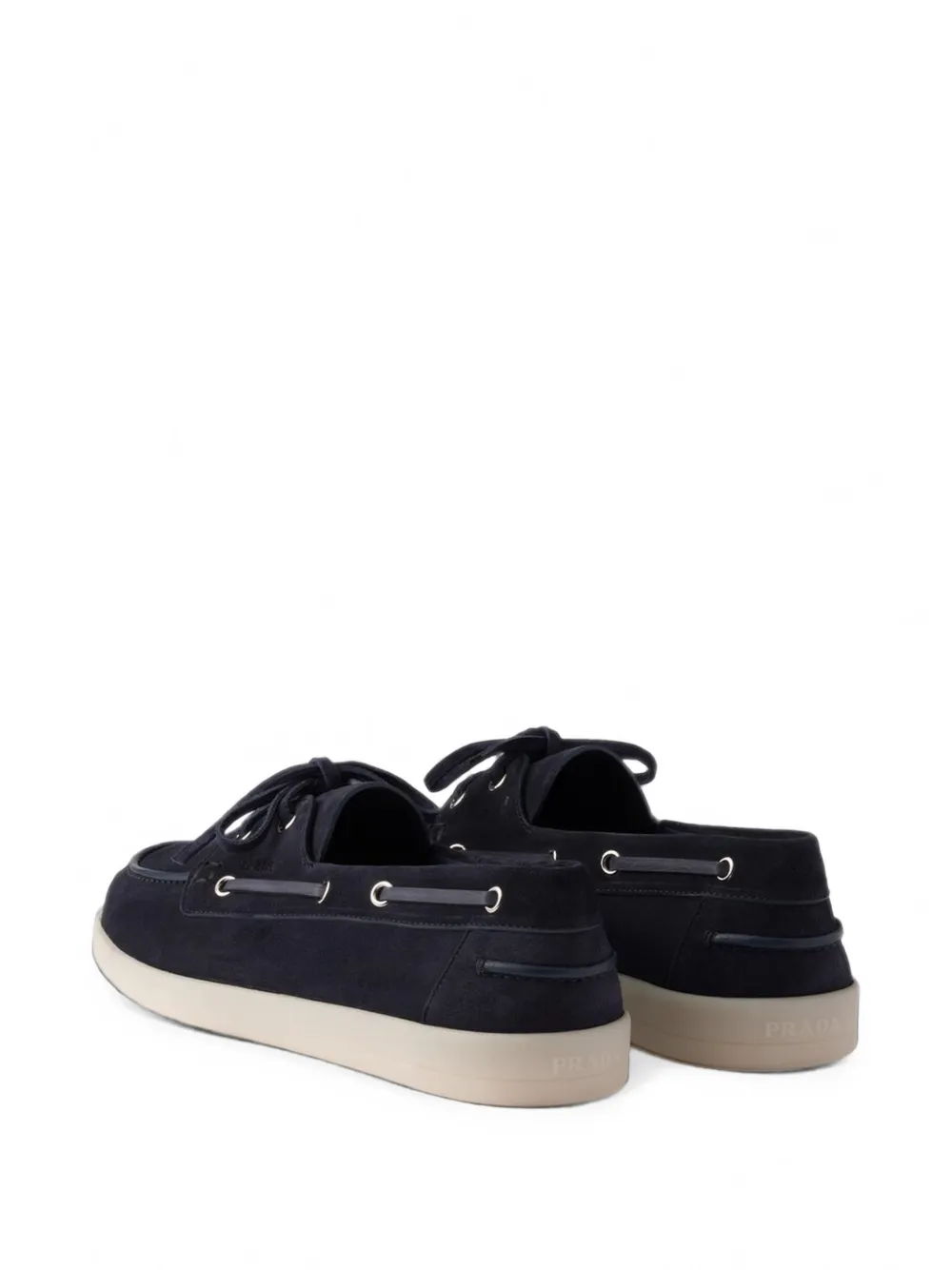 Prada Suède bootschoenen met veters Blauw